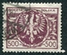 N°0265-1923-POLOGNE-ARMOIRIES-500M-VIOLET BRUN 