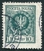 N°0291-1924-POLOGNE-AIGLE-10G-VERT BLEU 