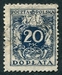 N°042-1921-POLOGNE-20M-BLEU NOIR 