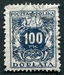 N°044-1921-POLOGNE-100M-BLEU NOIR 