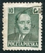 N°0590-1951-POLOGNE-PRESIDENT BIERUT-10GR-VERT FONCE 