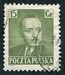 N°0591-1951-POLOGNE-PRESIDENT BIERUT-15GR-VERT OLIVE 