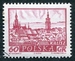 N°1057-1960-POLOGNE-VILLES-KALISZ-60GR-CARMIN 