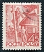 N°0630-1951-POLOGNE-POSE LIGNES ELECTRIQUES-45GR 