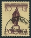 N°0803-1955-POLOGNE-MONUMENT DZIERZYNSKI-10GR-VIOLET S/JAUNE 