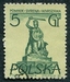 N°0802-1955-POLOGNE-MONUMENT LA SIRENE-VARSOVIE-5GR 