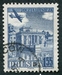 N°38-1954-POLOGNE-AVION SURVOLANT VARSOVIE-1Z55-BLEU 