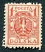 N°0218-1921-POLOGNE-AIGLE-1M-ROUGE 