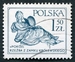 N°2449-1979-POLOGNE-ART POLONAIS-1Z50-BLEU VERT FONCE 