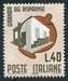 N°0934-1965-ITALIE-SYMBOLE DE L'EPARGNE-40L-CHAMOIS NOIR 