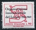 N°1038-1969-ITALIE-50 ANS DE L'O.I.T.-90L-CARMIN ET NOIR 