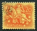 N°0776-1953-PORT-SCEAU DU ROI DENIS-20C-ROUGE ORANGE S/JAUNE 