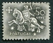 N°0777-1953-PORT-SCEAU DU ROI DENIS-50C-VIOLET NOIR S/GRIS 