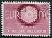 N°1150-1960-BELGIQUE-EUROPA-3F-LILAS ROSE 
