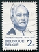N°1214-1962-BELGIQUE-FRERE GOCHET-2F-BLEU GRIS 