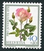 N°0917-1972-SUISSE-FLEURS-ROSE MME DIMITRIU-40C+20C 