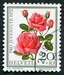 N°0915-1972-SUISSE-FLEURS-ROSE MIRACLE-20C+10C 