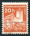 N°1070-1960-TCHECOS-CHATEAU DE KOST-20H-BRUN ORANGE 