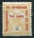 N°0143-1915-HONGRIE-COURONNE ET OISEAU TURUL-2FI-JAUNE 