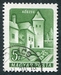 N°1343-1960-HONGRIE-CHATEAUX-KOSZEG-5FO-VERT JAUNE 