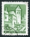 N°1343-1960-HONGRIE-CHATEAUX-KOSZEG-5FO-VERT JAUNE 