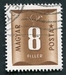 N°0187-1952-HONGRIE-8FI-BRUN CHOCOLAT 