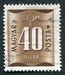 N°0192-1952-HONGRIE-40FI-BRUN CHOCOLAT 