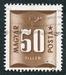 N°0193-1952-HONGRIE-50FI-BRUN CHOCOLAT 