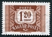 N°0232A-1958-HONGRIE-1FO20-BRUN-ROUGE 