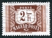 N°0233A-1958-HONGRIE-2FO-BRUN-ROUGE 