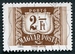 N°0233B-1958-HONGRIE-2FO-BRUN-ROUGE 