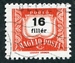 N°0222B-1958-HONGRIE-16FI-ROUGE ET NOIR 