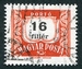 N°0222A-1958-HONGRIE-16FI-ROUGE ET NOIR 