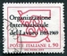 N°1038-1969-ITALIE-50 ANS DE L'OIT-90L-CARMIN ET NOIR 