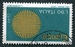 N°1048-1970-ITALIE-EUROPA-90L-VERT BLEU ET OCRE 
