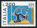 N°1276-1976-ITALIE-MACHINE A OBLITERER A MAIN-200L 