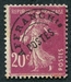 N°055-1922-FRANCE-SEMEUSE-20C-LILAS ROSE 
