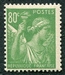 N°0649-1944-FRANCE-TYPE IRIS-80C-VERT JAUNE 