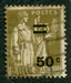 N°0298-1934-FRANCE-TYPE PAIX SURCHARGE 50C 