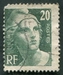N°0728-1945-FRANCE-MARIANNE DE GANDON-20F-VERT 