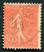 N°0199-1924-FRANCE-TYPE SEMEUSE LIGNEE-50C-ROUGE 