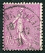 N°0202-1924-FRANCE-TYPE SEMEUSE LIGNEE-75C-LILAS ROSE 