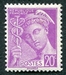 N°0410-1938-FRANCE-TYPE MERCURE-20C-LILAS 