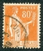 N°0366-1937-FRANCE-TYPE PAIX-80C-ORANGE 