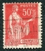 N°0283D-1932-FRANCE-TYPE PAIX-50C-ROSE ROUGE 