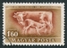 N°0114-1951-HONGRIE-ANIMAUX-VACHE ET VEAU-1FO60 