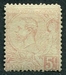 N°0021-1891-MONACO-PRINCE ALBERT 1ER-5F-ROSE VIF S/VERDATRE 