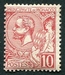 N°0023-1901-MONACO-PRINCE ALBERT 1ER-10C-ROUGE 