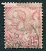 N°0015-1891-MONACO-PRINCE ALBERT 1ER-15C-ROSE 