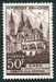 N°0917-1951-FRANCE-ABBAYE AUX HOMMES-CAEN-50F-BRUN NOIR 